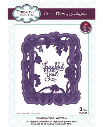 Creative Expressions- Sue Wilson- Frames & Tags Collection- Wisteria