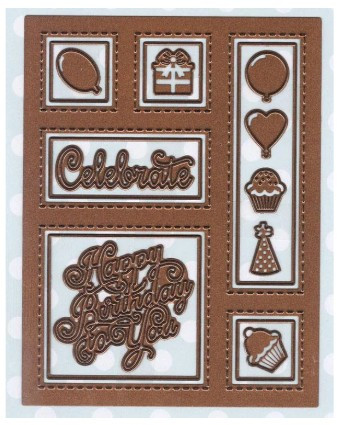 Creative Expressions- Sue Wilson- Shadow Boxes Collection- Birthday