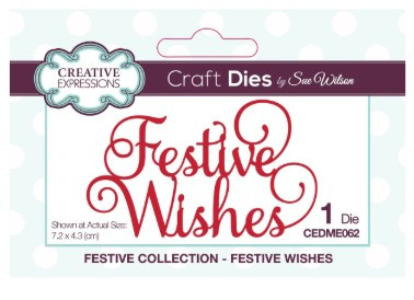 Creative Expressions- Sue Wilson- Festive Collection- Festive Wishes