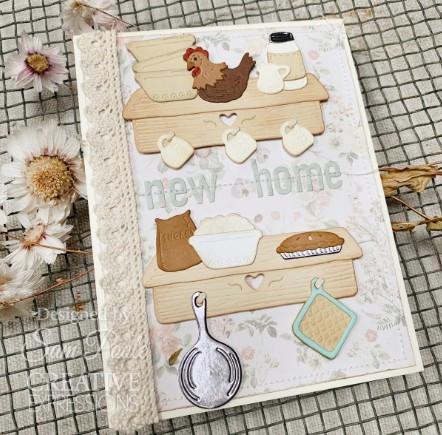 Creative Expressions- Sam Poole- Rustic Homestead- Kitchen Shelf Accessories Craft Die