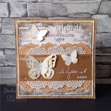 Creative Expressions- Sam Poole- Shabby Basics- Shabby Butterflies Craft Die