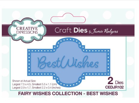 Creative Expressions- Jamie Rodgers- Fairy Wishes Collection- Best Wishes Craft Die