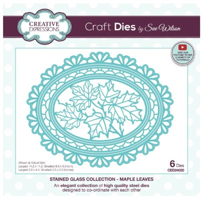 Creative Expressions Sue Wilson Stained Glass Maple Leaves Craft Die