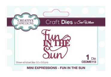 Creative Expressions- Sue Wilson- Mini Expressions- Fun In The Sun Craft Die