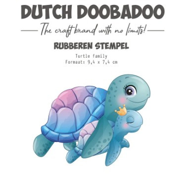 Dutch Doobadoo Turtle Family Stamp