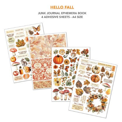 Ciao Bella- Junk Journal Ephemera Book A4- Hello Fall