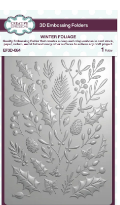 Creative Expressions- 3D Embossing Folder- Winter Foliage 5 in x 7 in