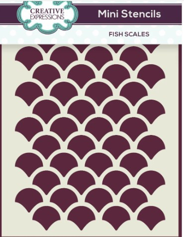 Creative Expressions Mini Stencil Fish Scales 4.0 in x 3.0 in