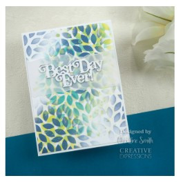 Creative Expressions- DL Stencil 4 in x 8 in- Scattered Leaves