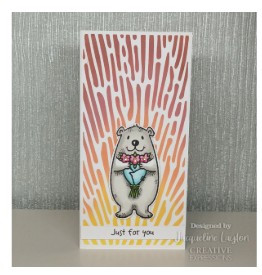 Creative Expressions- DL Stencil 4 in x 8 in- Coral Rays