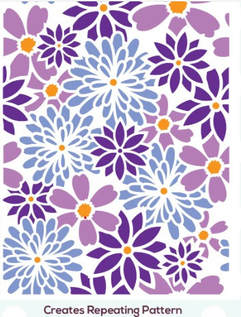 Creative Expressions- Mini Triple Layering Stencil- Chrysanthemum