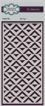 Creative Expressions- DL Stencil 4 in x 8 in (10.0 x 20.3 cm)- Tip Top
