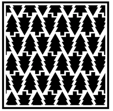 Creative Expressions- Sue Wilson- 6x6 Stencil- Pine Forest