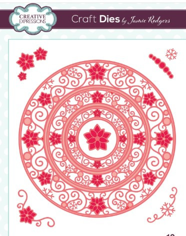 Creative Expressions- Jamie Rodgers- Festive Collection- Poinsettia Rings Craft Die