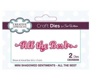 Creative Expressions- Sue Wilson- Mini Shadowed Sentiments- All the Best