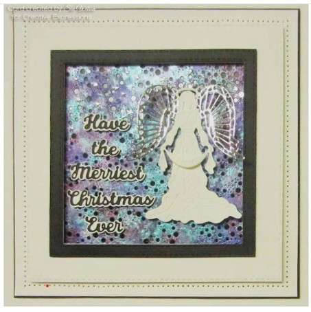 Creative Expressions- Sue Wilson- Festive Shadowed Sentiment- Merriest Christmas Ever Craft Die