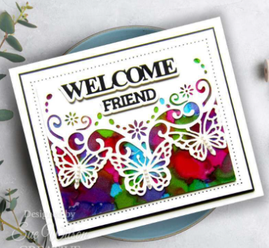 Creative Expressions- Sue Wilson- Shadowed Stacked Sentiment- Welcome Craft Die