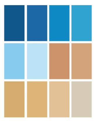 Studio Light Essentials Unicolor Paper Pads Sand & Sea 12 x 6