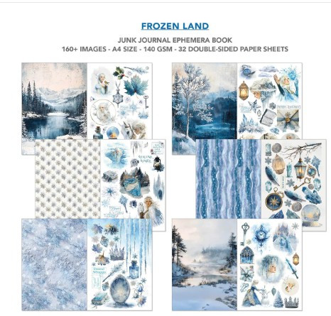 Ciao Bella Junk Journal Ephemera Book A4 - Frozen Land