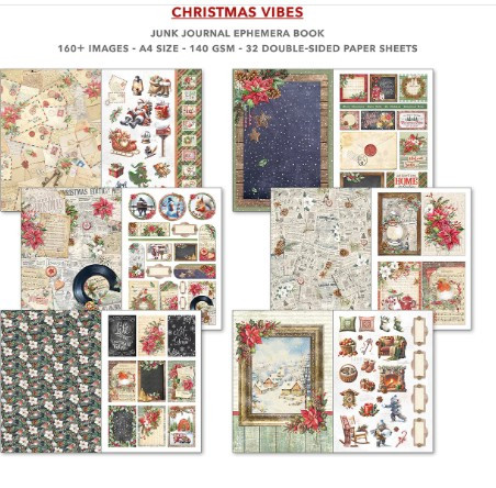 Ciao Bella- Junk Journal Ephemera Book A4 - Christmas Vibes