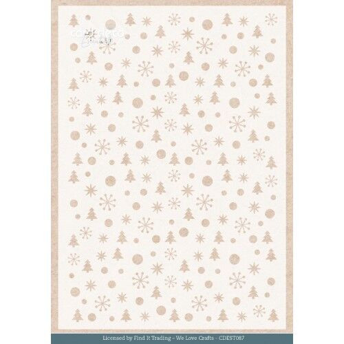 Find It Trading Card Deco Essentials Mixed Media Stencil -Very Furry Pattern