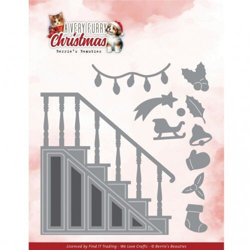 Find It Trading Berrie's Beauties Very Furry Christmas - Very Furry Stair