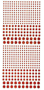 HOTP Dazzles N1557 Red Jewel Unpackaged Outline Peel Sticker