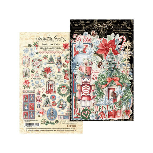 Graphic 45- Ephemera Assortment- Deck the Halls
