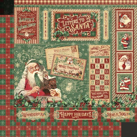Graphic 45 8X8 Papercrafting Paper- Letters to Santa