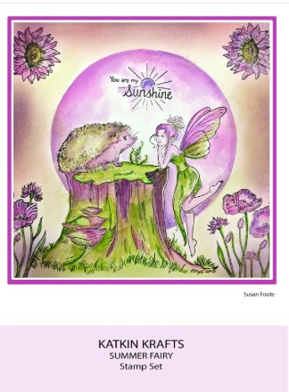 Katkin Krafts- 6 in x 8 in Clear Stamp Set- Summer Fairy