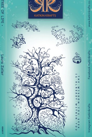Katkin Krafts- 6 in x 8 in Clear Stamp Set- Tree Of Life