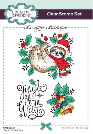 Creative Expressions- Designer Boutique A6 Clear Stamp Set- Jingle All The Way