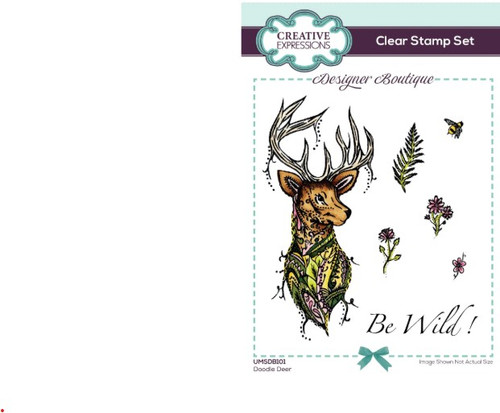 Creative Expressions- Designer Boutique A6 Clear Stamp Set- Doodle Deer