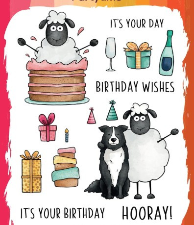 Creative Expressions- Jane's Doodles A6 Clear Stamp Set- Partytime