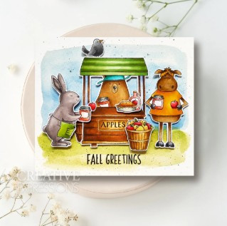 Creative Expressions- Jane's Doodles A5 Clear Stamp Set- Apple Pumpkin Spice