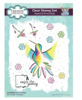 Creative Expressions- Bonnita Moaby A5 Clear Stamps- Blossoms In Flight