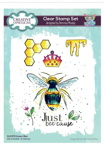 Creative Expressions- Bonnita Moaby A5 Clear Stamp Set- Queen Bee