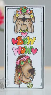 Creative Expressions- Designer Boutique A5 Clear Stamp- Hippie Dogs