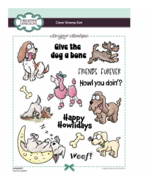 Creative Expressions- Designer Boutique A5 Clear Stamp Set- Canine Capers