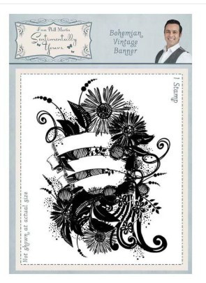 Creative Expressions- Sentimentally Yours A6 Rubber Stamp- Bohemian Vintage Banner