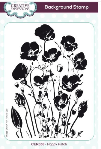 Creative Expressions- Rubber Stamp- Poppy Patch 4in x 6in