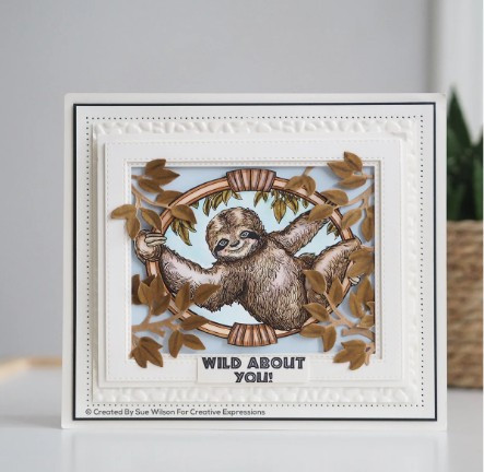 Creative Expressions- Sue Wilson Pre Cut Rubber Stamp- Sloth