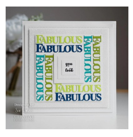 Creative Expressions- Sue Wilson- Bold Words- Fabulous Die & Stamp Set