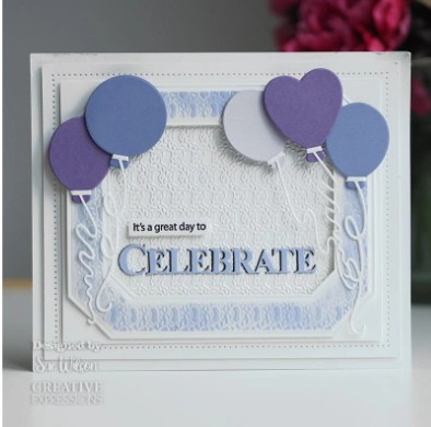 Creative Expressions- Sue Wilson- Bold Words- Celebrate Die & Stamp Set