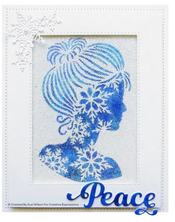 Creative Expressions-Sue Wilson- Festive Collection- Peace Die & Stamp Set