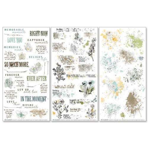 49 and Market by Katie Pertiet- Krafty Garden Essentials Rub-on Transfers