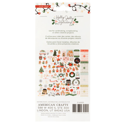 American Crafts - Holly Jolly Holiday - Ephemera Icons