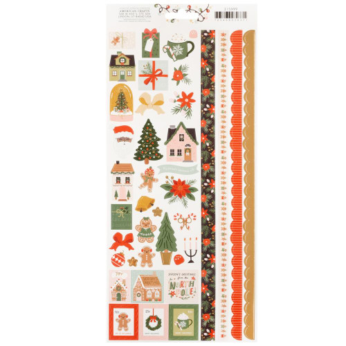 American Crafts - Holly Jolly Holiday - 6 x 12 Stickers