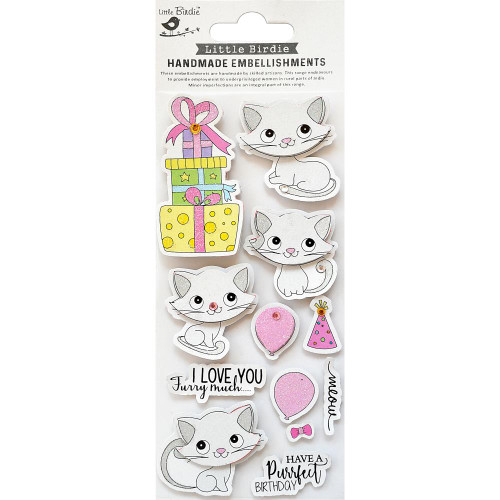 Little Birdie Crafts - Purrfect Birthday Stickers Cute!