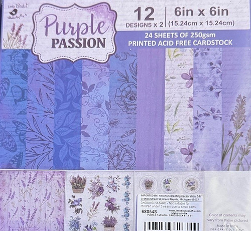 Little Birdie Crafts -6x6 Purple Passion